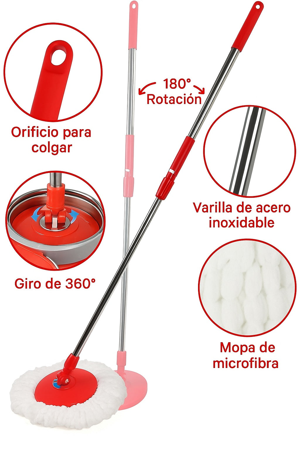 Trapero Giratorio 360° Grande con Valde + Envío Gratis