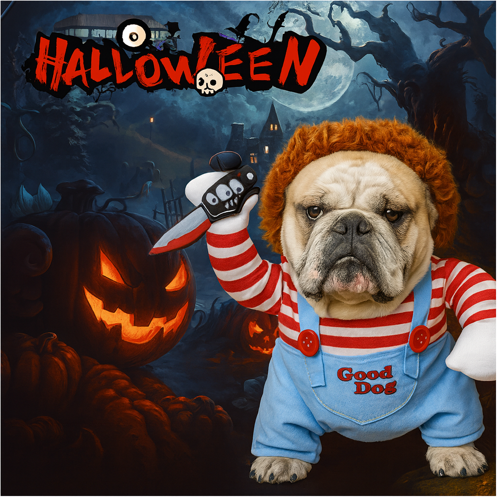 Disfraz Mascotas Chucky Halloween (Perros-Gatos)