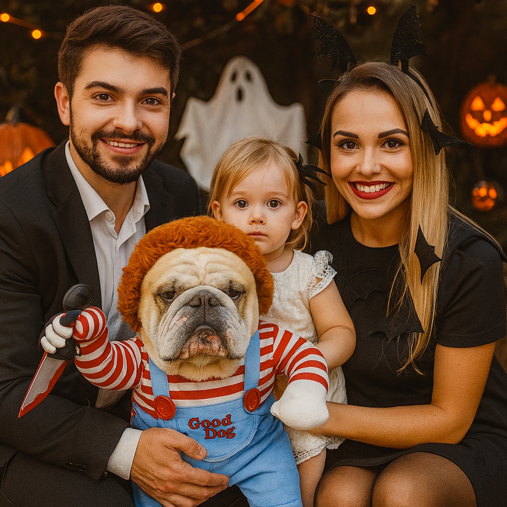 Disfraz Mascotas Chucky Halloween (Perros-Gatos)