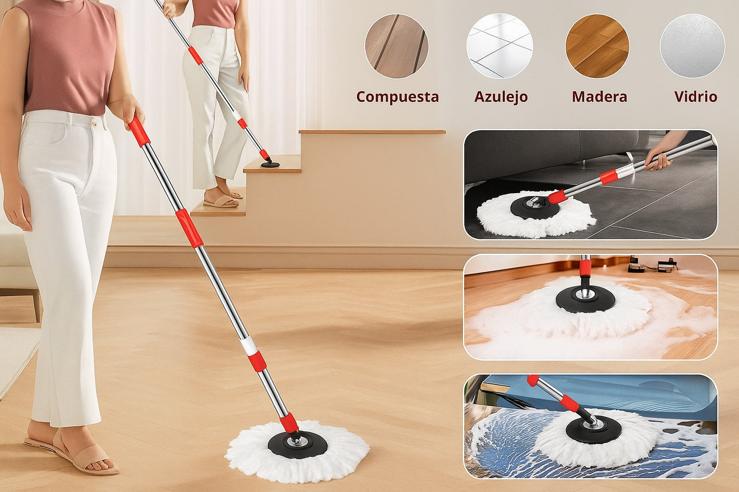 Trapero Giratorio 360° Grande con Valde + Envío Gratis