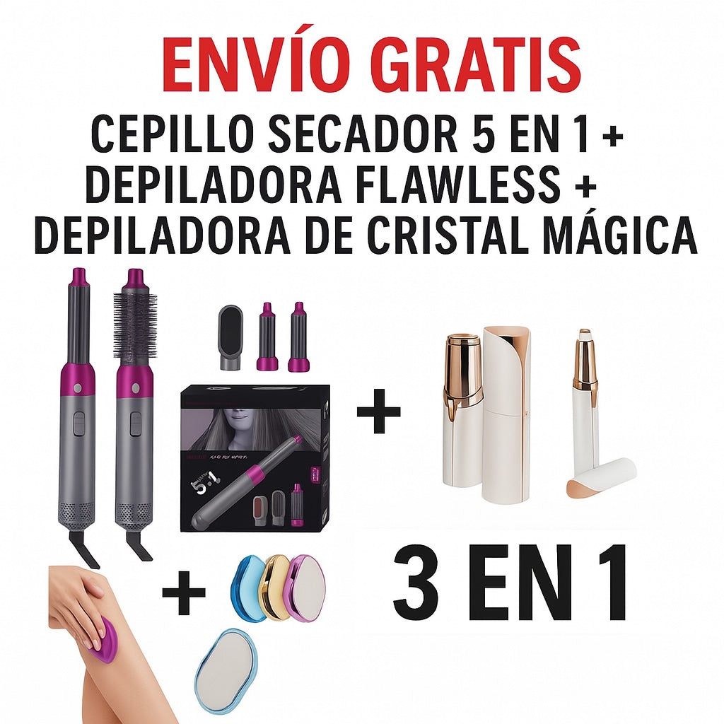 Combo Belleza 3 en 1 (Cabello + Rostro + Cuerpo)