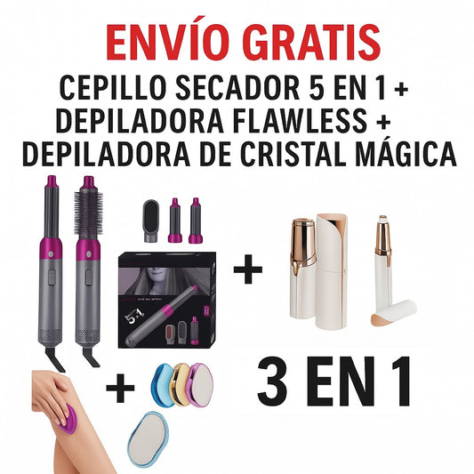 Combo Belleza 3 en 1 (Cabello + Rostro + Cuerpo)